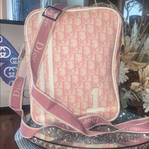 Dior Handbags - Dior Pink Trotter Monogram Crossbody Bag